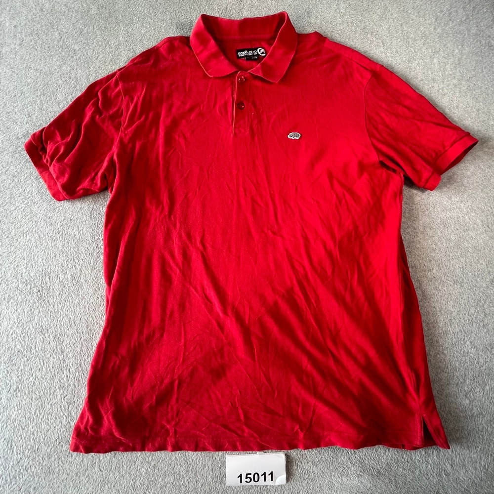 Ecko Unltd Polo Shirt Mens 3XL Red Excellent Short Sleeve Rhino Logo Pique
